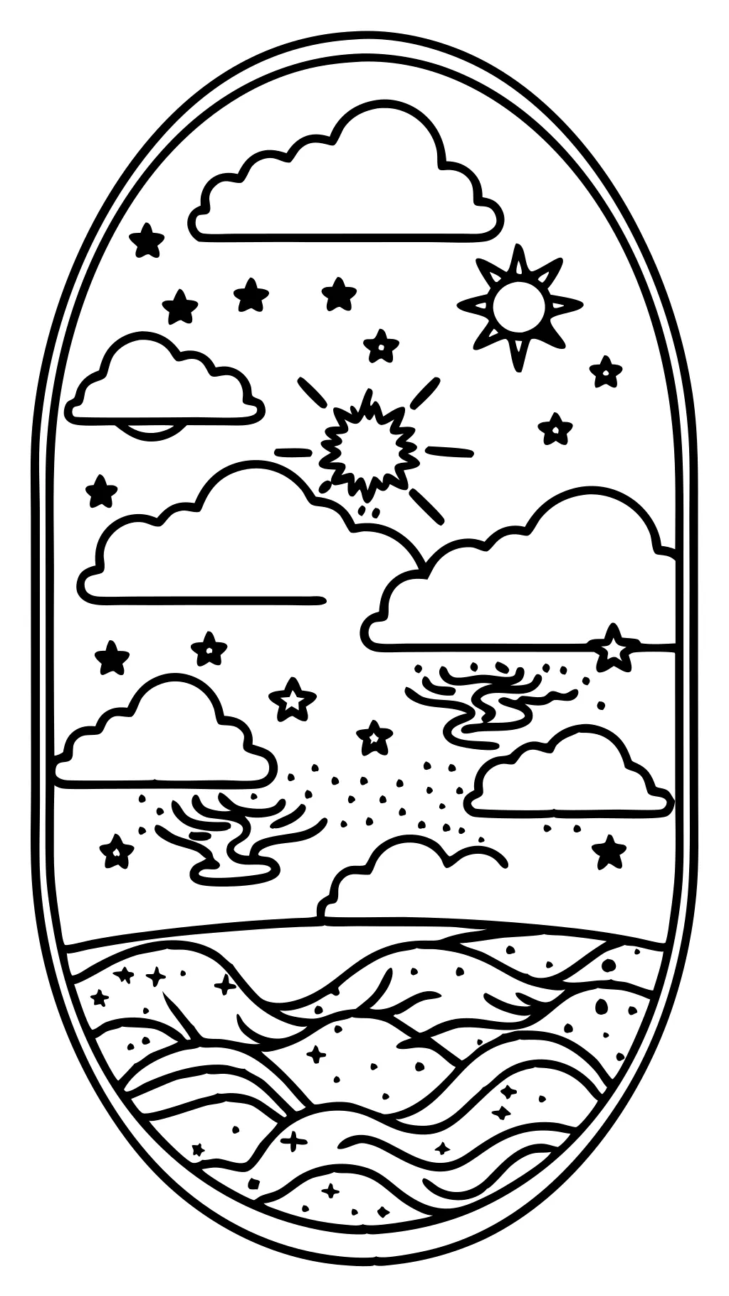 coloring pages of the sky